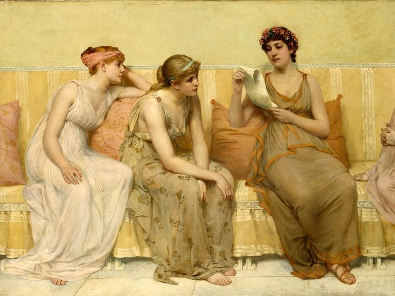 1848-Francis Davis Millet - Lettura della storia di Enone